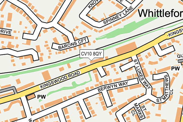 CV10 8QY map - OS OpenMap – Local (Ordnance Survey)