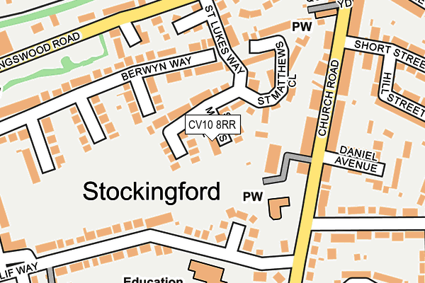 CV10 8RR map - OS OpenMap – Local (Ordnance Survey)