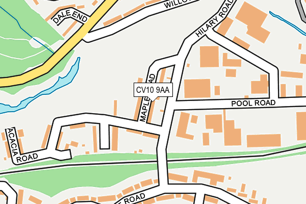 CV10 9AA map - OS OpenMap – Local (Ordnance Survey)