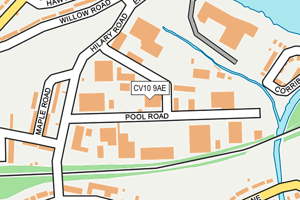 CV10 9AE map - OS OpenMap – Local (Ordnance Survey)