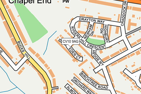 CV10 9AG map - OS OpenMap – Local (Ordnance Survey)