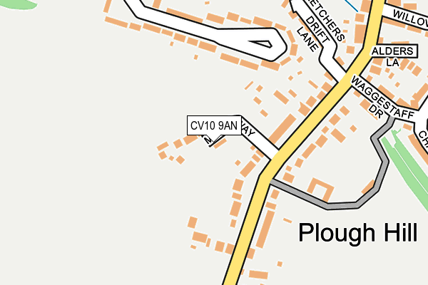 CV10 9AN map - OS OpenMap – Local (Ordnance Survey)