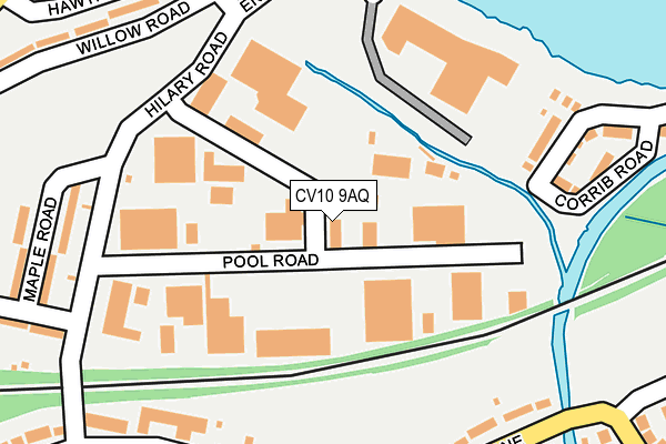 CV10 9AQ map - OS OpenMap – Local (Ordnance Survey)