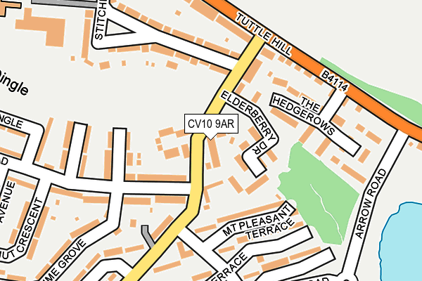 CV10 9AR map - OS OpenMap – Local (Ordnance Survey)