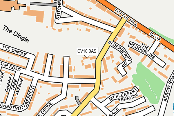 CV10 9AS map - OS OpenMap – Local (Ordnance Survey)