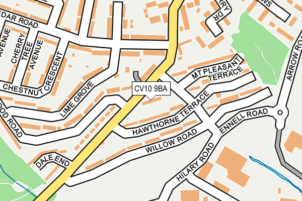 CV10 9BA map - OS OpenMap – Local (Ordnance Survey)