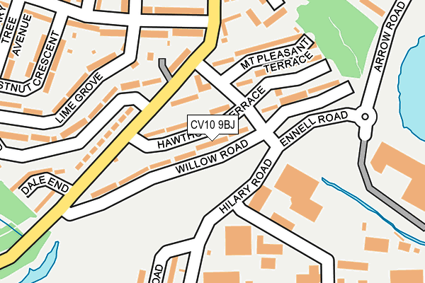 CV10 9BJ map - OS OpenMap – Local (Ordnance Survey)