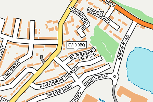 CV10 9BQ map - OS OpenMap – Local (Ordnance Survey)