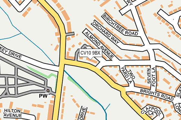 CV10 9BX map - OS OpenMap – Local (Ordnance Survey)