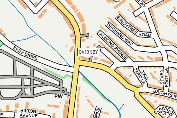 CV10 9BY map - OS OpenMap – Local (Ordnance Survey)