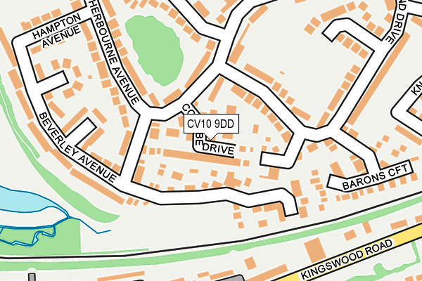 CV10 9DD map - OS OpenMap – Local (Ordnance Survey)