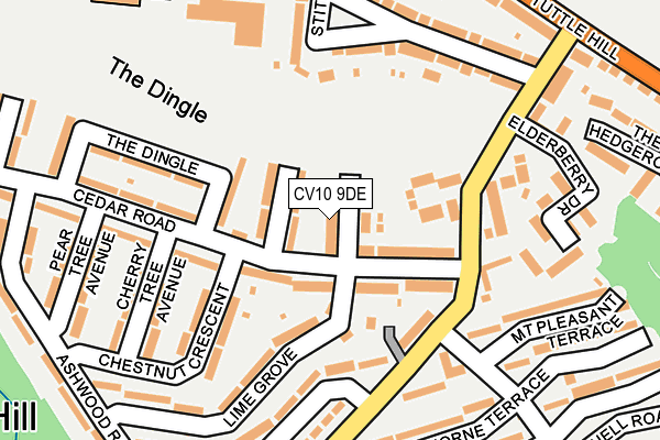 CV10 9DE map - OS OpenMap – Local (Ordnance Survey)