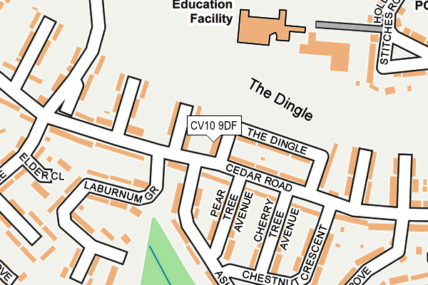 CV10 9DF map - OS OpenMap – Local (Ordnance Survey)