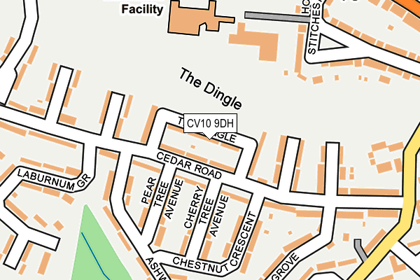 CV10 9DH map - OS OpenMap – Local (Ordnance Survey)