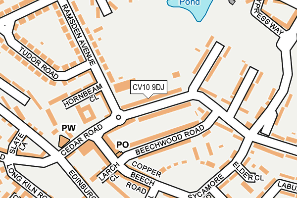 CV10 9DJ map - OS OpenMap – Local (Ordnance Survey)