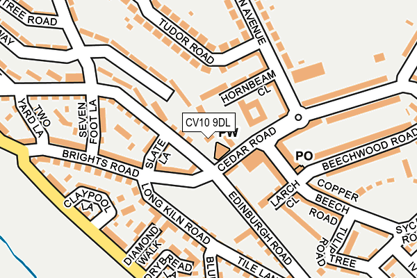 CV10 9DL map - OS OpenMap – Local (Ordnance Survey)