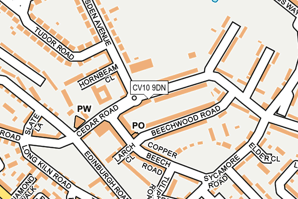CV10 9DN map - OS OpenMap – Local (Ordnance Survey)