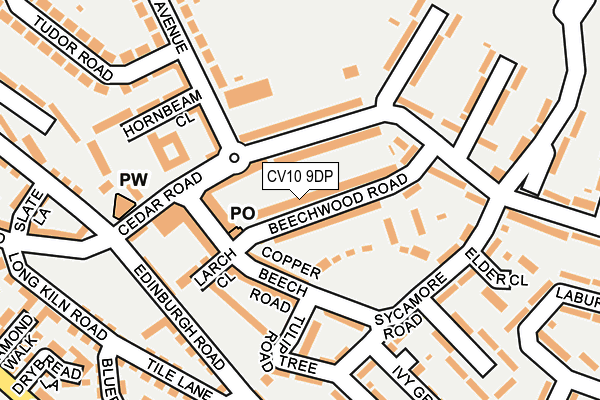 CV10 9DP map - OS OpenMap – Local (Ordnance Survey)