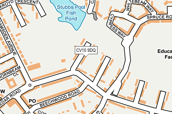 CV10 9DQ map - OS OpenMap – Local (Ordnance Survey)