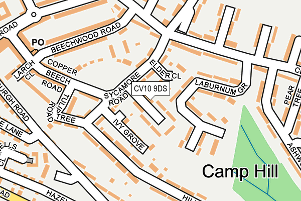 CV10 9DS map - OS OpenMap – Local (Ordnance Survey)