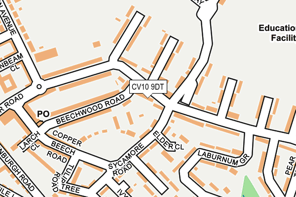 CV10 9DT map - OS OpenMap – Local (Ordnance Survey)