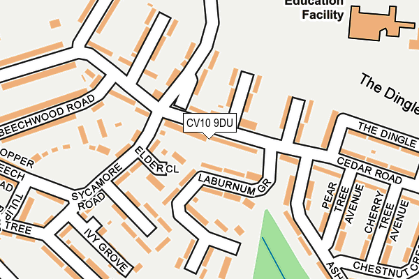 CV10 9DU map - OS OpenMap – Local (Ordnance Survey)