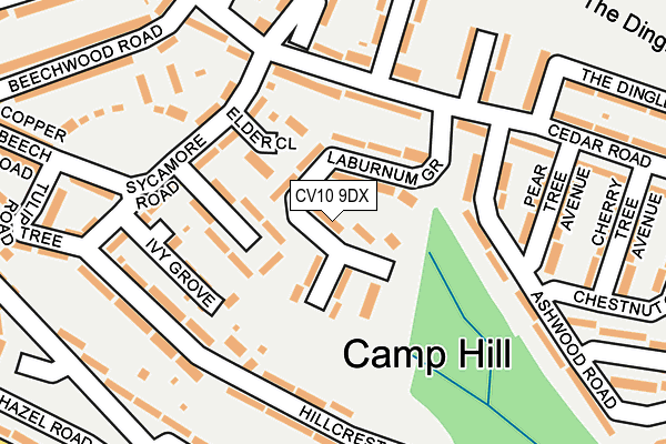 CV10 9DX map - OS OpenMap – Local (Ordnance Survey)
