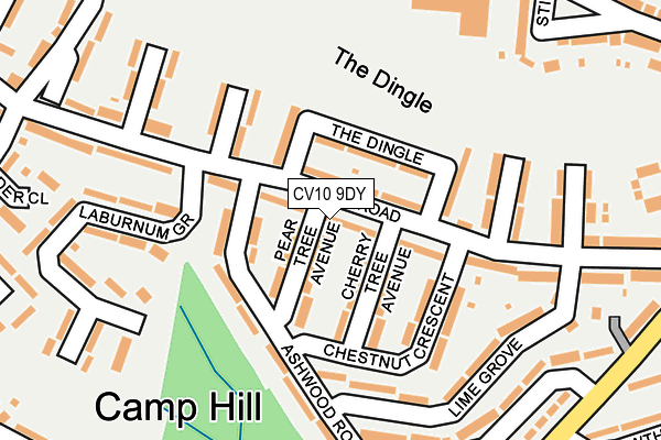 CV10 9DY map - OS OpenMap – Local (Ordnance Survey)