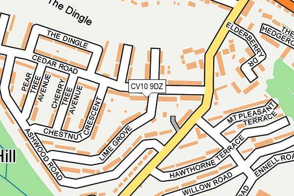 CV10 9DZ map - OS OpenMap – Local (Ordnance Survey)