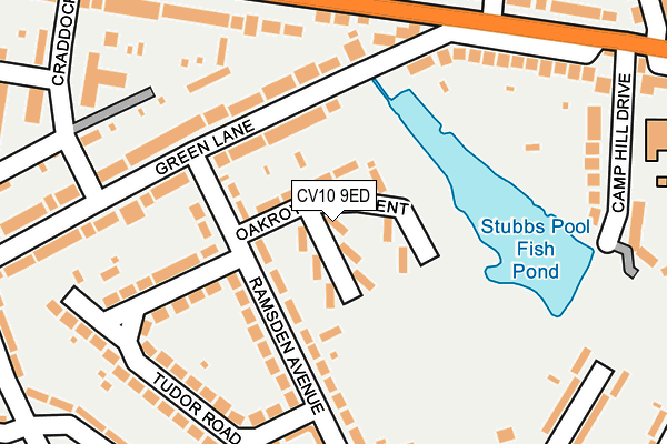 CV10 9ED map - OS OpenMap – Local (Ordnance Survey)