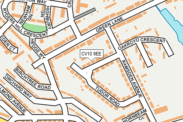 CV10 9EE map - OS OpenMap – Local (Ordnance Survey)