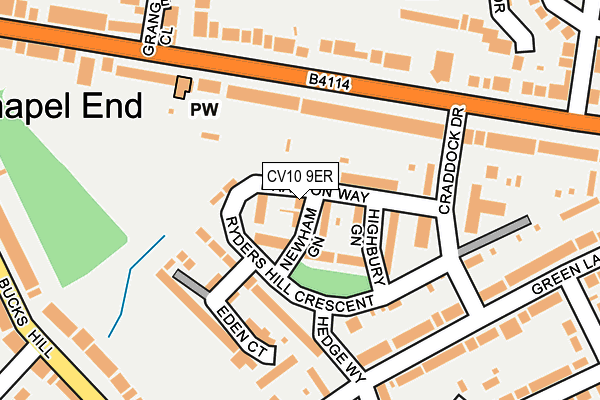 CV10 9ER map - OS OpenMap – Local (Ordnance Survey)