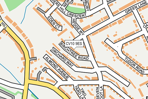 CV10 9ES map - OS OpenMap – Local (Ordnance Survey)