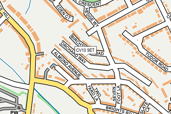 CV10 9ET map - OS OpenMap – Local (Ordnance Survey)