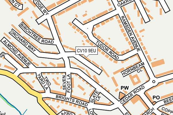 CV10 9EU map - OS OpenMap – Local (Ordnance Survey)