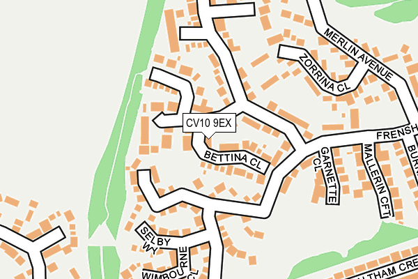 CV10 9EX map - OS OpenMap – Local (Ordnance Survey)