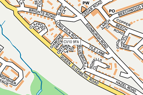 CV10 9FA map - OS OpenMap – Local (Ordnance Survey)