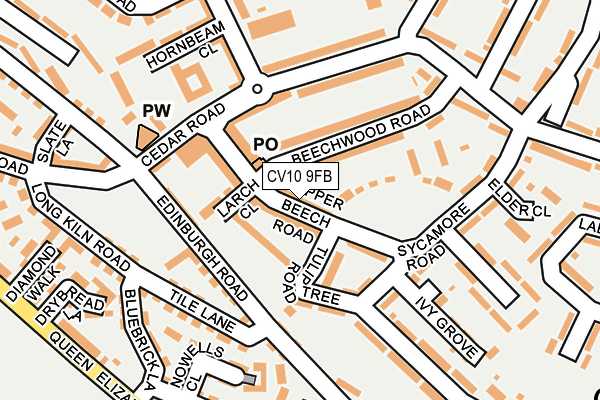 CV10 9FB map - OS OpenMap – Local (Ordnance Survey)