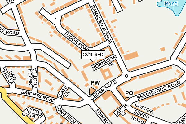 CV10 9FD map - OS OpenMap – Local (Ordnance Survey)