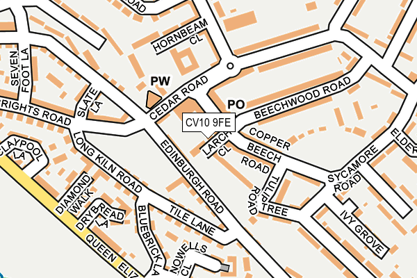 CV10 9FE map - OS OpenMap – Local (Ordnance Survey)