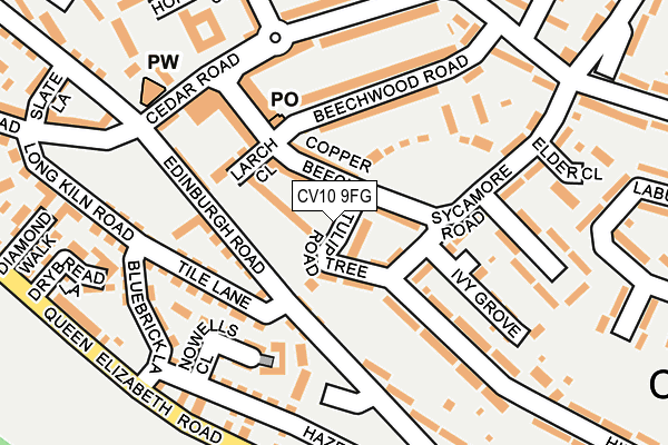 CV10 9FG map - OS OpenMap – Local (Ordnance Survey)