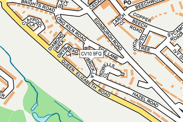 CV10 9FQ map - OS OpenMap – Local (Ordnance Survey)