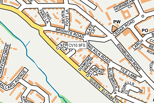 CV10 9FS map - OS OpenMap – Local (Ordnance Survey)