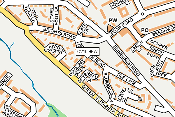 CV10 9FW map - OS OpenMap – Local (Ordnance Survey)