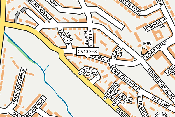 CV10 9FX map - OS OpenMap – Local (Ordnance Survey)