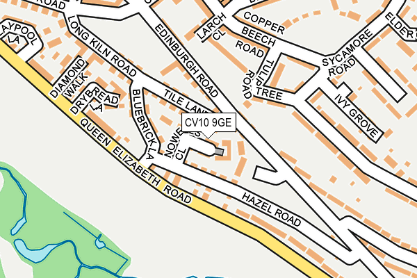 CV10 9GE map - OS OpenMap – Local (Ordnance Survey)