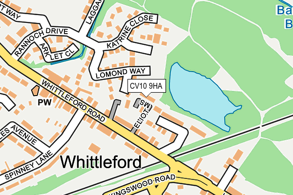 CV10 9HA map - OS OpenMap – Local (Ordnance Survey)