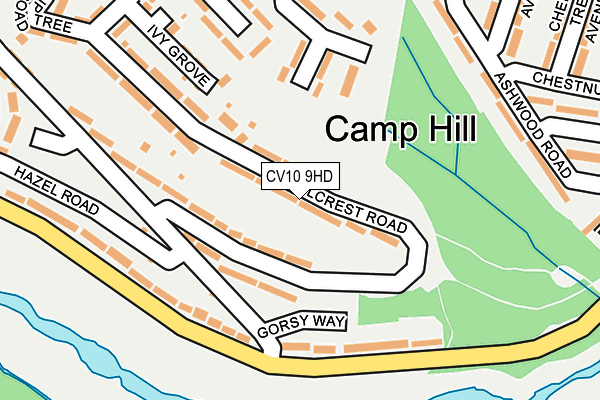 CV10 9HD map - OS OpenMap – Local (Ordnance Survey)