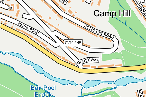 CV10 9HE map - OS OpenMap – Local (Ordnance Survey)