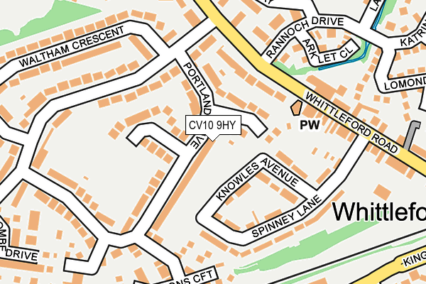 CV10 9HY map - OS OpenMap – Local (Ordnance Survey)